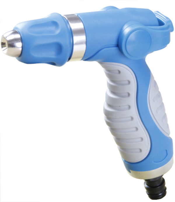 Thumb control adjustable tip head nozzel